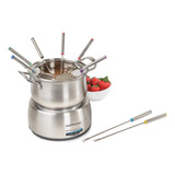 Panela De Fondue Elétrica Em Aço Inox Chocolate Queijo 220v
