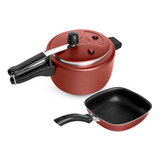 Panela De Pressão Patolux 2,5 Litros Antiaderente Vermelho