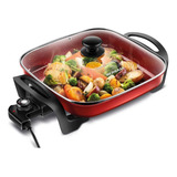 Panela Elétrica Grill Pe-49-rc 1200w Preta/vermelha Mondial