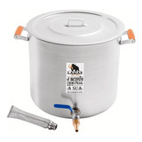 Panela Para Fabricação De Cerveja Com Bazooka - 32 Litros