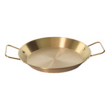 Panela Pergaminho Paella 26cm Dourada De Inox Frigopro Cor Dourado