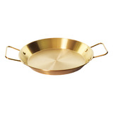 Panela Pergaminho Paella 30cm Dourada De Inox Frigopro Cor Dourado