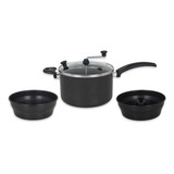 Panela Pipoqueira Dona Chefa Multiuso Indução 4.5l Cor Preto
