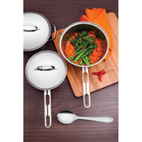 Panela Tramontina Allegra Em Aço Inox Com Fundo Triplo 16 Cm 1,5 Litros