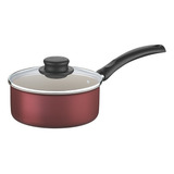 Panela Tramontina Antiaderente Com Tampa De Vidro 18cm 2 Lts Cor Vermelho