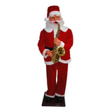 Papai Noel 1.80m Balança C/ Melodia Saxofone Sensor Presença