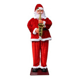 Papai Noel Animado Dança Toca Sax 1,80m Vermelho