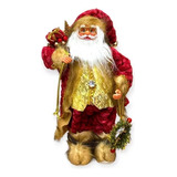 Papai Noel Boneco Grande 30cm Decoração Luxo Enfeite Natal