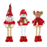 Papai Noel Grande 50 Cm Boneco De Neve Alce Enfeite De Natal