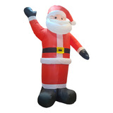 Papai Noel Inflável Bivolt 180cm Decoração Casa E Comércio Cor Vermelho 110v/220v