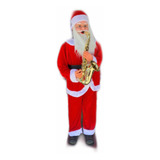 Papai Noel Musical Com Saxofone Bivolt - 1,80 Metros