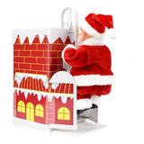 Papai Noel Sobe Na Lareira, Brinquedo Elétrico Com Música