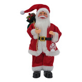 Papai Noel Tradicional Saco Presente Vermelho Natal 30cm