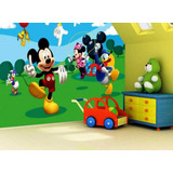 Papel De Parede Auto Colante Pluto Mickey Mouse Disney 5m²
