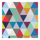 Papel De Parede Geométrico Mosaico Triângulos Coloridos Md12