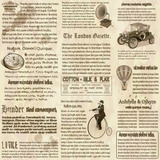 Papel De Parede Retro Jornal Antigo Autocolante Lavável 5m