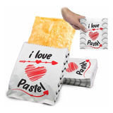 Papel Manteiga De Saco Dalpackembalagens Saco De Pastel - Pequeno - I Love Pastel De 14cm De Largura X 15cm De Comprimento Do 30g X 500 Unidades