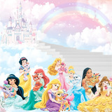 Papel Parede Princesas Disney Variações Infantil Menina M²