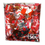 Papel Picado Vermelho Skypaper 1kg Efeito Confete Metalizado