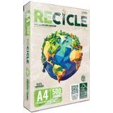 Papel Sulfite A4 Reciclado Jandaia Recicle 500 Folhas