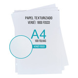 Papel Textura Verge A4 180g Branco Fosco Premium 100 Folhas 