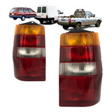 Par 2 Unid. Lanterna Sinaleira Traseira Tricolor L/e L/d - Elba Fiorino 1991 1992 93 94 95 96 97 98 99 00 01 02 03 2004