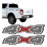 Par Adesivo Emblema Lateral 4x4 Ford Ranger 2020 2021 2022