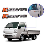 Par Adesivo Lateral Emblema Porta Kia Bongo K2500 Tci Cor Transparente