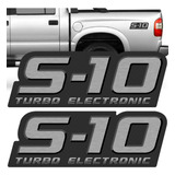 Par Adesivo Lateral S-10 S10 09/11 Turbo Electronic Emblema
