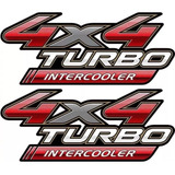 Par Adesivos 4x4 Turbo Intercooler Hilux 2009-2010-2011-2012