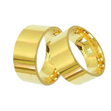 Par Alianças Casamento Noivado Reta Grossa 10mm Moeda Antiga
