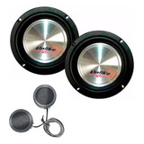 Par Alto Falante 6 Pol Mid Bass Unlike Unf 61 + Mini Tweeter Cor Preto