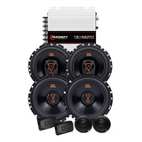 Par Alto Falante 6trms80 + Kit Duas Vias 62vms80 + Ts400