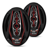 Par Alto Falante 6x9 350w Rms Bomber Bicho Papão 4 Ohms Led