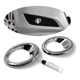 Par Aplique Cromado Moldura Farol Milha Vectra 09/...