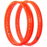 Par Aro Aluminio Viper Street Laranja Neon Ybr K E Ed