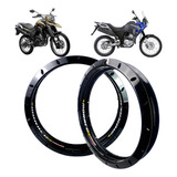 Par Aro Monaco Gs Preto Brilho Pneu Sem Câmara Lander 250