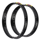 Par Aros Alumínio Teneré 250 Preto Brilhoso 21x185+18x250