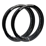 Par Aros Threeheads Motard 17x250 E 17x300 Preto Brilho