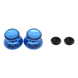 Par Botão Alumínio Azul E Grip Para Controle Xbox Series S