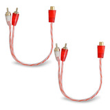 Par Cabo Rca Y Bronze Stetsom 2 Machos 1 Fêmea Som Coaxial