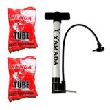 Par Câmara Ar Schrader Aro 26x175/2.125 + Bomba De Ar Bike Tipo Da Válvula Presta
