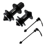 Par Cubo Bike K8-12v Alum Rolamento Freio Disco 36f Blocagem