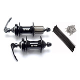 Par Cubo K7 36f Rolamento Freio Disco 8-12v + Raios Finos 