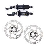 Par Cubo Shimano Deore Disc 32f Centerlock + Par Rotor Deore