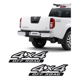 Par De Adesivos 4x4 Off Road Nissan Frontier 2009 Em Diante