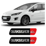 Par De Adesivos Emblema Coluna Quiksilver Peugeot Resinado