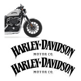 Par De Adesivos Harley Davidson Motor Co Modelo Original