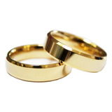 Par De Alianças 6mm Banhadas A Ouro 18k Feitas De Moedas