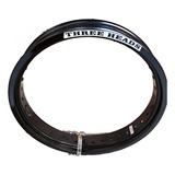 Par De Aro 300x17 E 250x19 Motard Preto Brilho Threeheads
